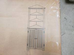 lot 164 image: (PLT2) Whittaker Tall Corner Cabinet in White