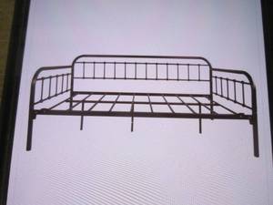 lot 176 image: (PLT3) Twin Day Bed Metal Frame in Bronze