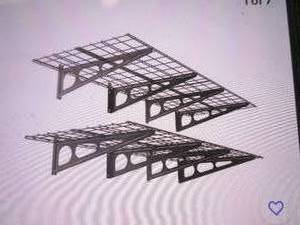 lot 178 image: (PLT3) FlexMounts 2-Pack 2ft x 6ft Garage Wall Shelving Storage Racks in Black