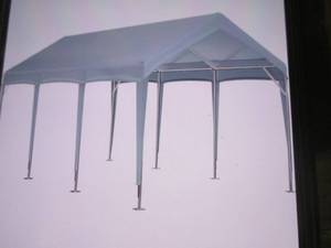 lot 183 image: (PLT4) Land Guard 10x20 Canopy Car Port Open Box