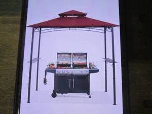 lot 189 image: (PLT4) ABCCanopy 5x8 Grill Canopy in Burgundy