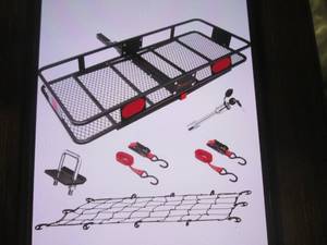 lot 197 image: (PLT4) KingBird Cargo Carrier  Hitch Tightener  Net  Straps  Lock