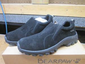 lot 212 image: (NN) Bear Paw Slip-On Shoes in Black Size Womens 9 New In Box (Box has water damage but shoes look fine)
