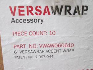 lot 297 image: (TRLR) Case of 10 Versatex VersaWrap 6 Accent Wraps