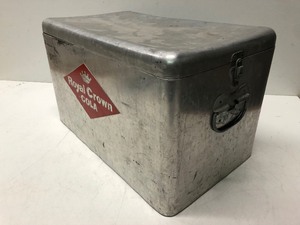 lot 134 image: Vintage ROYAL CROWN RC Cola Aluminum Advertising Cooler
