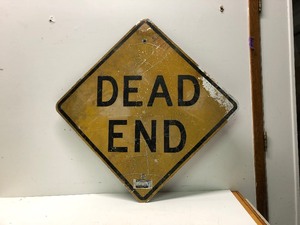 lot 140 image: Large Vintage DEAD END Metal Street Sign