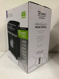 lot 170 image: Brand New ATIVE 12-Sheet Paper Shredder