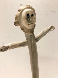 lot 255 image: Excellent Inuit Bone or Antler Carved Running Figure