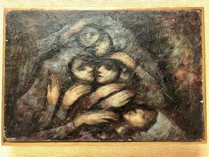lot 264 image: Excellent Mid Century Oil on Board Painting by William H Salazar