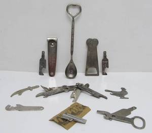 lot 10 image: Nice Lot of Vintage & Antique Advertising Beer & Soda Bottle Openers