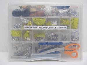 lot 16 image: Excellent Organized Case FULL of Leather Repair Tools & Supplies