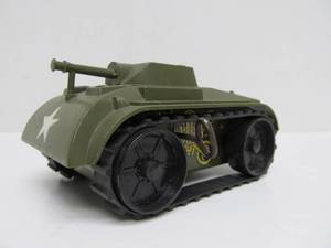 lot 50 image: Vintage 1960s MARX Military Tank toy