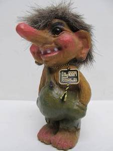 lot 58 image: New wTags Vintage NYFORM Norway Troll Doll