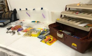 lot 271 image: LARGE Lot of Good Fishing Tackle Boxes FULL of Lures & Supplies #1