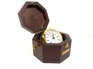 lot 341 image: Nautical Ship Style BULOVA Brass Clock 