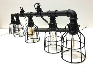 lot 357 image: New Industrial Style Pool Table Hanging Light Fixture