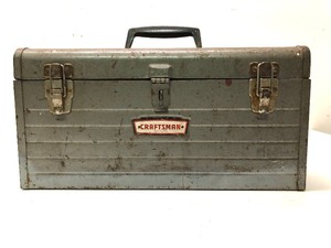 lot 355 image: Metal CRAFTSMAN Toolbox Full of Good Tools