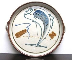 lot 61 image: Excellent Large Mid Century Ceramic Charger wMarling Design