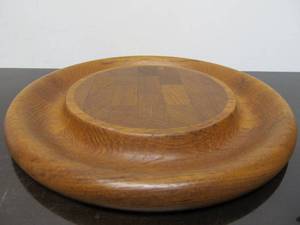 lot 79 image: Mid Century DANSK Denmark Teak Wood Cheese Tray 
