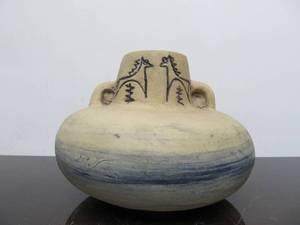 lot 85 image: Mid Century Art Pottery Vase wHorse Design