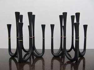 lot 87 image: Mid Century DANSK Jens Quistgaard Design Candle Holders
