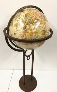 lot 335 image: Large 16 Floor Standing Replogle World Globe