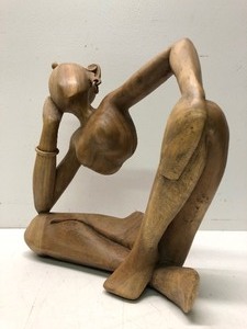 lot 244 image: Wonderful Large Indonesian Hand Carved Nude Figure