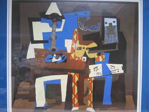 lot 413 image: Pablo Picasso The Three Musicians Cubism Art Poster Framed 34