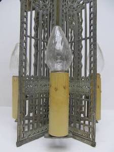 lot 146 image: Art Deco 4 Sided Decorative Hanging Lamp