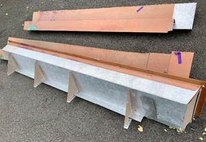 lot 417 image: Large Copper on Sheet Metal Architectural Pieces