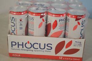 Phocus Naturally Energizing Sparkling Water 12-Pack Cola Flavor