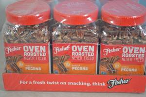 6-Pack Fisher Oven Roasted Mammoth Pecans Sea Salt Flavor
