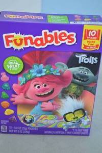 4ct Box of Funables Trolls Fruit Gummy Snacks