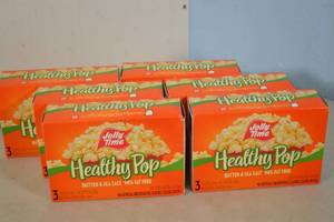 6ct Jolly Time Healthy Pop Popcorn 3-Pack Butter & Sea Salt Flavor 94% fat Free Best By 07152023