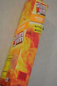 Box of Slim Jim Meat Sticks Nacho Flavor