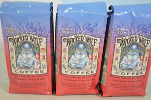 3ct Bag of Ravens Brew Wicked Wolf Coffee Beans Best By 02082023