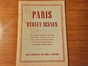 lot 64 image: Vintage Paris Street Scene Prints