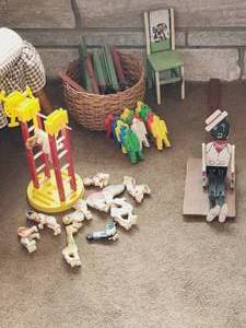 lot 128 image: Vintage Wood Toys