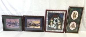 lot 23 image: Holiday Season Framed Picture Prints Lot