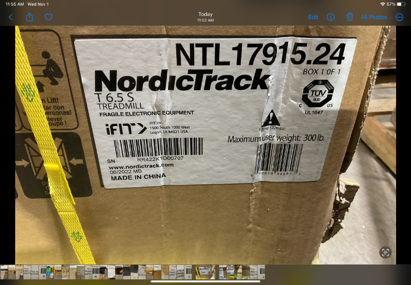 lot 3 image: NordicTrack T Series 6.5S Treadmill with 5-inch interactive HD touchscreen