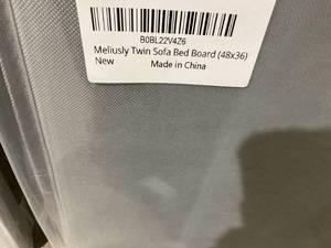 lot 303 image: Meliusly Twin Size Sleeper Sofa Support Board