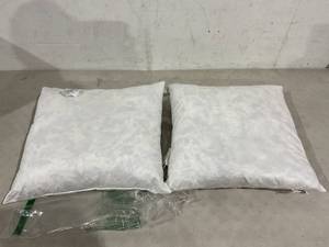 lot 113 image: SET OF 2 18x18 Throw Pillow Inserts