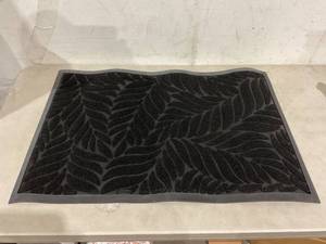 lot 119 image: Fern Leaf Outdoor Entry Mat -Black