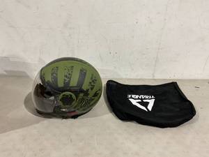 lot 122 image: TRIANGLE Open Face Motorcycle Helmet - Green - XXL