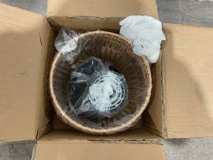 lot 209 image: Rattan Cieling Mount Light