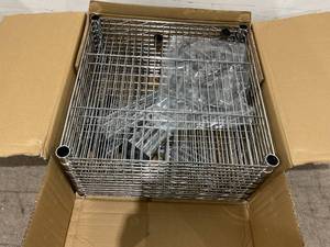 lot 217 image: Finnhomy Heavy Duty 7 Tier Wire Shelving - Chrome
