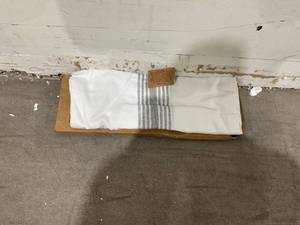 lot 234 image: Solino Home Farmhouse Stripe Linen Table Runner