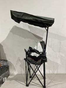 lot 164 image: Fair Wind Heavy Duty CampingBeach Chair w Canopy - BLACKGREY