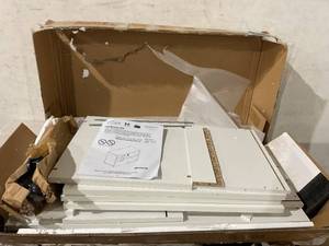 lot 365 image: Panana White 3 Drawer File Cabinet and Storage Organizer