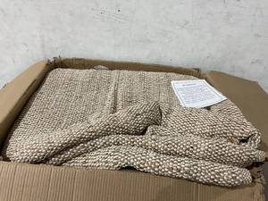 lot 366 image: S & L Homes Jute Cotton Hand Woven Natural Area Rug